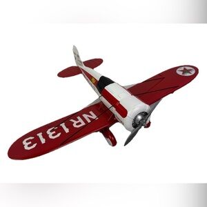 VTG Coin Bank Wings Of Texaco 1930 Travel Air Model R “Mystery Ship" Metal READ